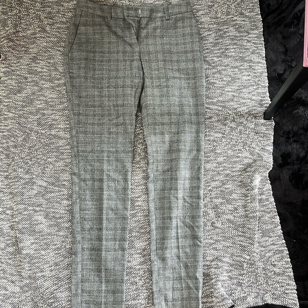 H&M grey plaid dress pants